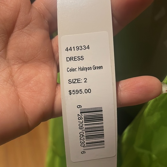 Ml Monique Lhuillier womens Tulle Gown Neon Green NWT - Picture 12 of 17